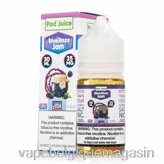 Vape Juice Blue Razz Jam - Jus De Dosettes - 30ml 20mg